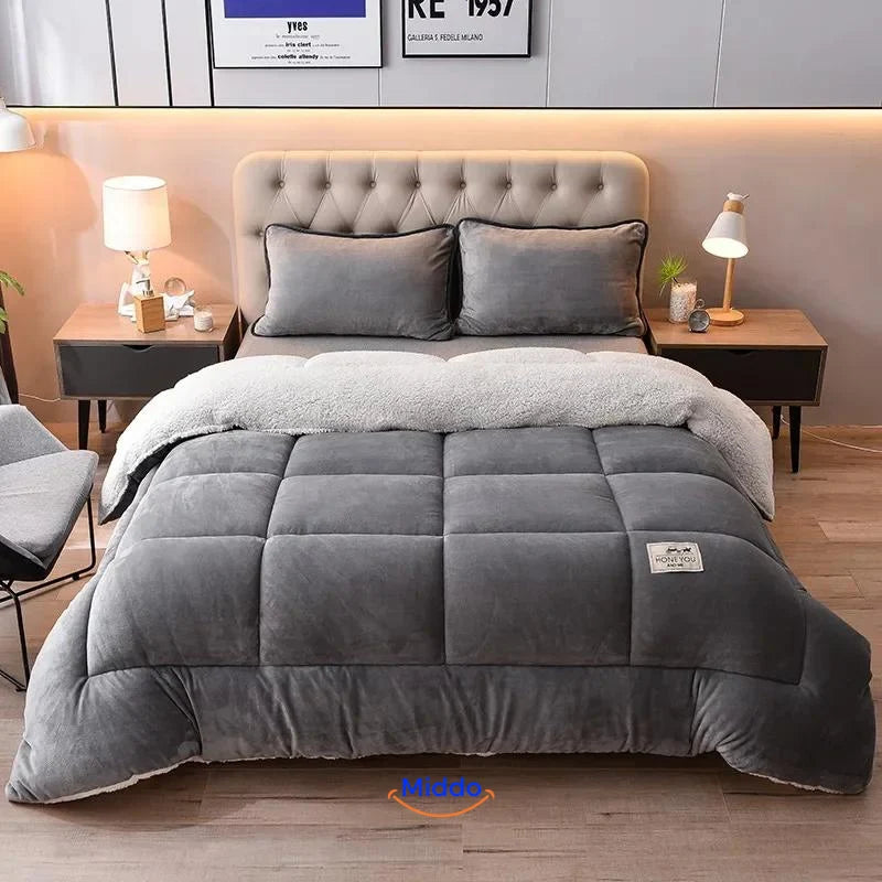 Weighted Blanket Sheep’s Wool Filling Velvet Soft Cover Breathable Warmth