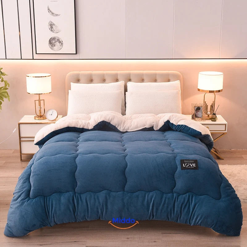 Weighted Blanket Sheep’s Wool Filling Velvet Soft Cover Breathable Warmth