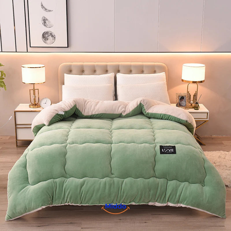 Weighted Blanket Sheep’s Wool Filling Velvet Soft Cover Breathable Warmth