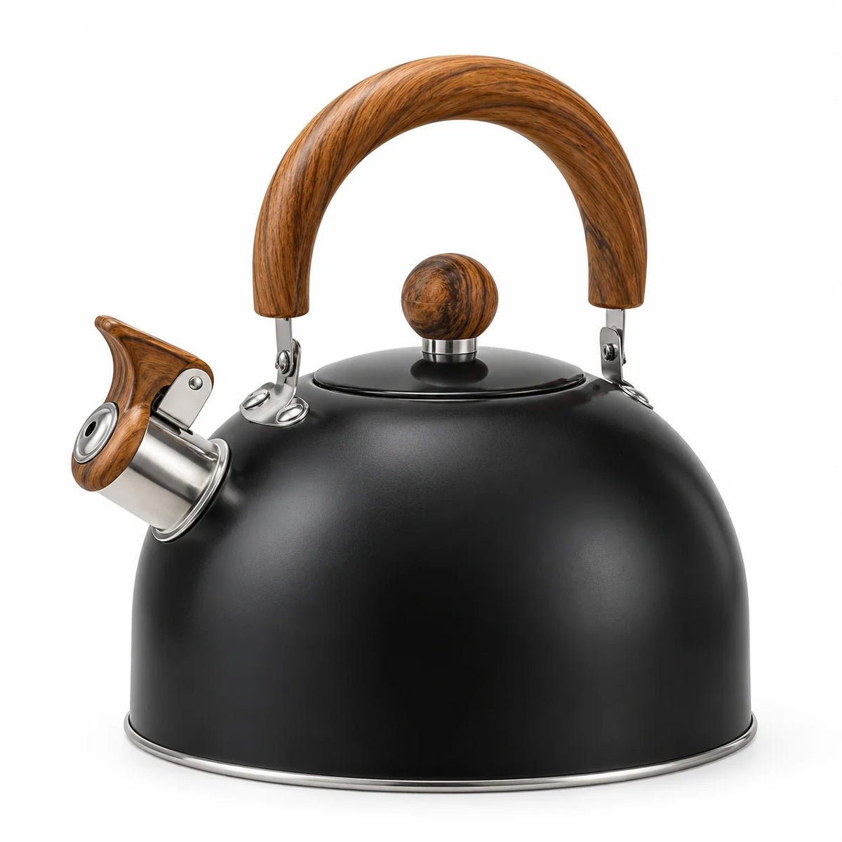 Whistling Kettle Stainless Steel 2.6 Qt Heat-Resistant Handle