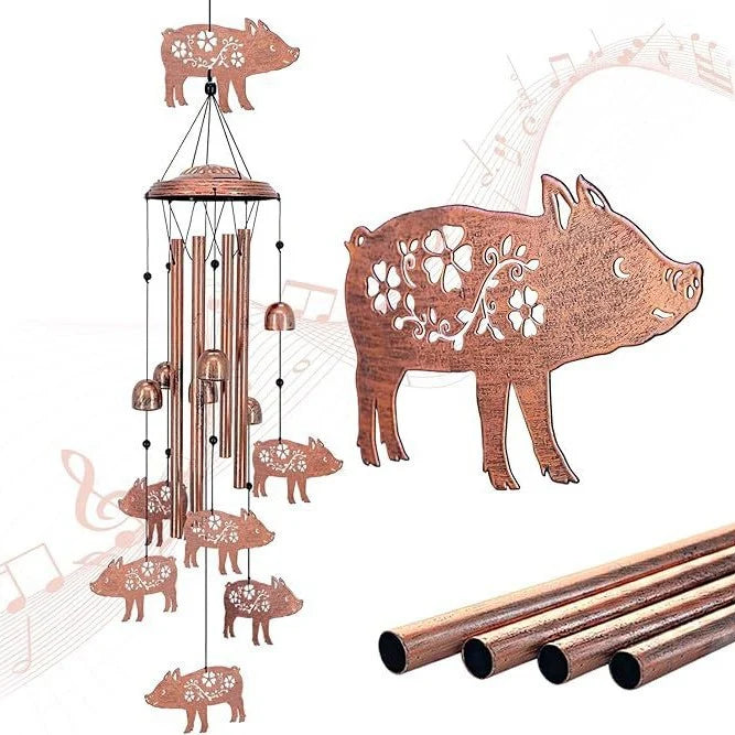 Wind Chime Dachshund Design Weather-Resistant