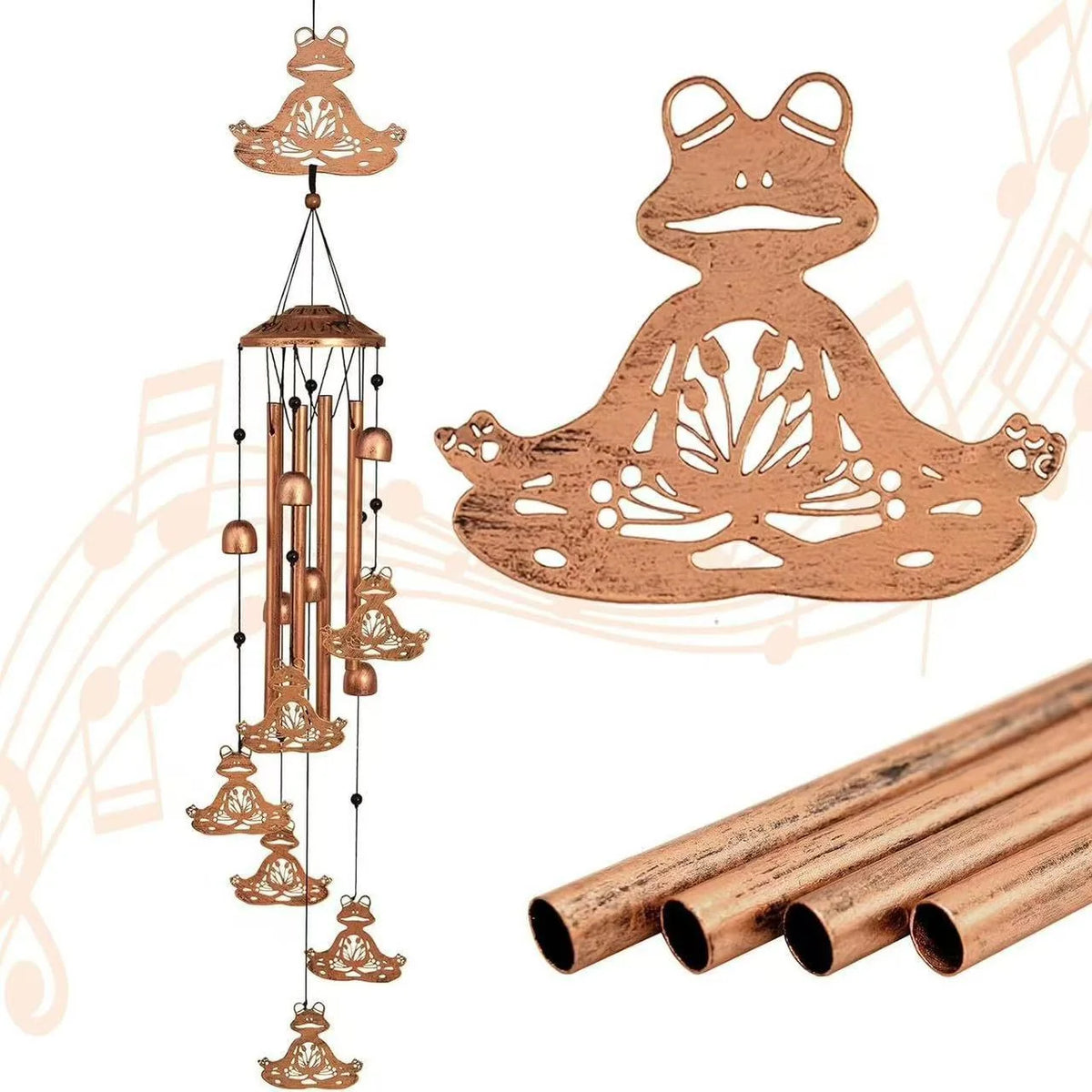 Wind Chime Dachshund Design Weather-Resistant