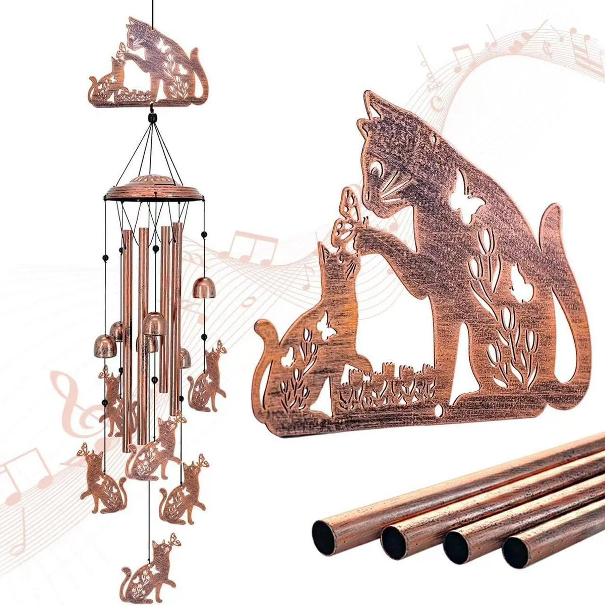 Wind Chime Dachshund Design Weather-Resistant