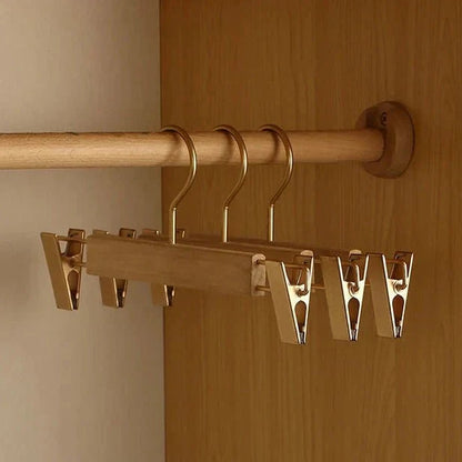 Wooden Clothes Hangers Wide Shape Set of 3